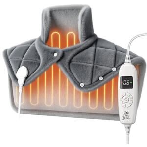 Bob and Brad Weighted Heating Pad Neck Shoulder Gray Far Infrared New Open Box